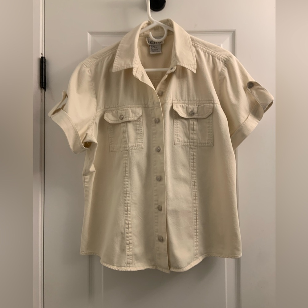 Casey & Max Cream Cotton Shirt